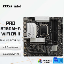 NEW MSI PRO B760M-A WIFI DDR4 II overclocking motherboard Fast Free delivery picture