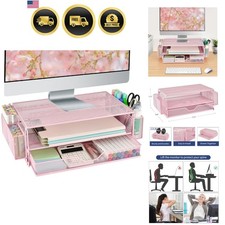 Computer Monitor Stands Riser，2-Tier Desk Organizers and Accessories, Office ... picture