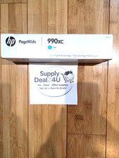 HP 990XC Cyan PageWide High Yield Ink Cartridge M0K05XC OEM NEW SEALED BOX picture