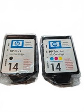 HP 14 Black and Tri-color Ink Cartridge Set, New and Sealed picture