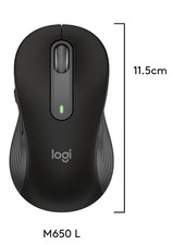 Logitech Signature M650 L Wireless Mouse Graphite Bluetooth Logi Bolt picture