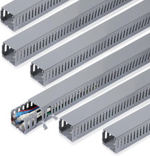 6 Pcs Open Slot Wiring Raceway Cable Duct to Hide Cables, Wires | Concealed, Adj picture