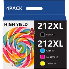 212XL 4pack Ink Cartridges For Epson WorkForce WF-2830 WF2850 XP4100 printer picture