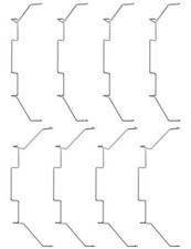 Universal 120mm CPU Fan Mounting Clips Kit - Stainless Steel Wire Silver picture