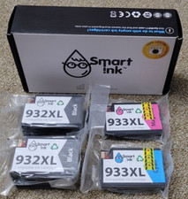 Smart Ink Compatible 4 Pack Ink Cartridges 932XL Black, 933XL Cyan, Magenta READ picture