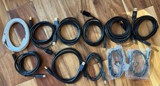 Lot of 11 USB A to B Cables – Amazon Basics + Lindy – Mixed Lengths –USB 2.0/3.0 picture