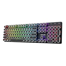 Redragon Wireless Typewriter Style Mechanical Gaming Keyboard, Black picture