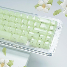 Womier Green Keycaps Jelly,Ceramic Keycaps Style,Clear Creamy Keyboard Caps picture