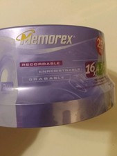 NEW Memorex Blank Recordable DVD+R 16x 4.7GB 120min Video 25 Pck Spindle SEALED  picture