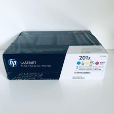 Genuine HP 201X Magenta Cyan Yellow High Yield Toner Tri-Pack CF253XM OEM SEALED picture