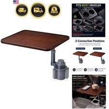 Car Cup Holder Tray Table, 360°Rotating Adjustable Car Desk for Eating & Lapt... picture