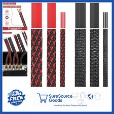 Durable Cable Cover 6 Rolls 96ft with 127 Heat Shrink Tubes for Audio Video picture