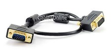1.5ft. Ultra-Slim Super-VGA HD15 Male to Male Monitor Cable, (Gold) - SVS-001H picture