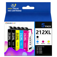 High Capacity ink cartridges Compatible for epson 212xl combo pack 5(2K/CMY) picture