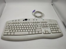 Logitech-Wired PS/2 Keyboard-Multimedia Keys Y-SR34-White  picture