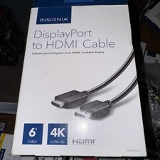 Insignia 1.8 m (6 ft.) DisplayPort/HDMI Cable (NS-PD06502-C) Black picture