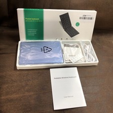 Pocket Keyboard Foldable Leather Bluetooth Windows iOS NEW picture