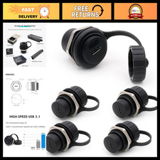 5PCS Waterproof USB C 3.1 Panel Mount Coupler Female to Female Connector Set picture