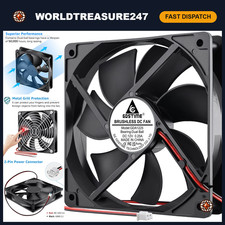 120mm x 25mm 12V Dual Ball Bearing Computer Case Cooling Fan - Quiet & Efficient picture