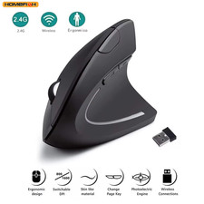 HOMEFISH Vertical Mouse Ergonomic 2.4Ghz Wireless Optical Mice 3 Adjustable DPI picture