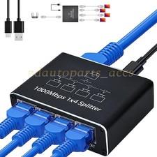 Gigabit Ethernet Splitter 1 to 4 - Network Splitter with USB Cable RJ45 Internet picture