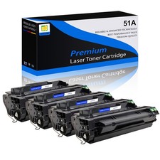 4PK Black Q7551A 51A Toner Cartridge for HP LaserJet M3027 MFP / P3005 P3005d picture