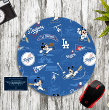  MICKEY MOUSE LA DODGERS THEME CUSTOM ROUND MOUSE PAD DESK MAT SCHOOL OFFICE picture