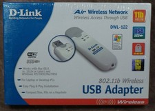 D-Link DWL-122 Dlink Wireless 802.11b USB Network Adapter WiFi Windows MAC - NEW picture