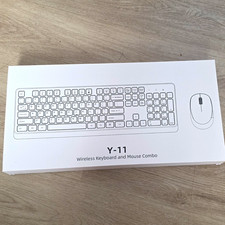 Y-11 Wireless Slim Keyboard & Mouse Combo w/ Numeric Keypad, English, Black picture