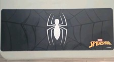 Marvel Spider-Man XL Gaming Mouse Pad Desk Mat Black White Logo 31” Large picture