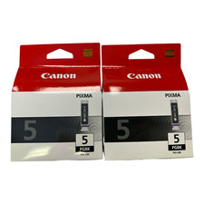 Twin Pack OEM Canon PGI5BK Black Ink Cartridges (0628B009) Retail Box picture