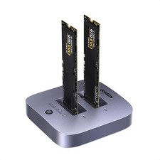 UGREEN M.2 NVMe SSD Clone Docking Station 20Gbps Dual Bay Offline 16TB picture