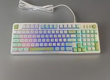 SEUNKWANG EWEADN G98 RGB Gaming Keyboard Wired, Retro Creamy Membrane Keyboard. picture