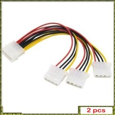 2pcs 4Pin IDE Power Cables HY1578 4 Pin Molex Male To 3 Port Molex IDE picture
