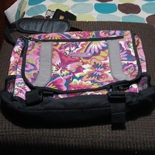 PLC All-Season Tech System Floral Padded Polyester 15in Messenger Laptop Bag picture