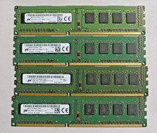 16GB Kit 4x4GB DDR3 1600MHz PC3-12800U Desktop RAM Micron MT8JTF51264AZ-1G6E1 picture