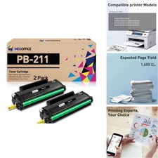 MEGOFFICE Replacement for PB-211 PB211 Toner Cartridge Black 2-Pack picture