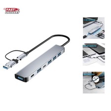 Upgrade】 USB C/USB Hub, Aluminum 7 in 1 USB C & USB Hub with USB 3.0, USB 2.0... picture