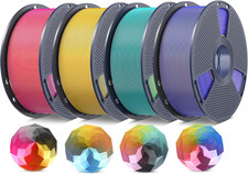 Multicolor 4-Color Silk PLA+ Filament Bundle, Silk PLA+ 3D Printer Filament 1.75 picture