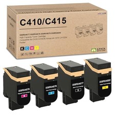 [4 Pack BCMY] C410 C415 Toner Cartridges Standard Capacity for Xerox Printers picture