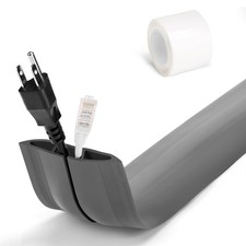 4FT Cord Hider Floor  Grey Floor Cable Hider, Wire Covers for Cords Prevent C... picture