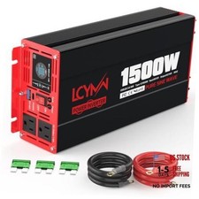 1500 Watt Pure Sine Wave Power Inverter DC 12V to AC 110/120V 12V 1500W Red picture