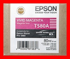 06-2023 Genuine Epson Pro 3880 T580A  T580A00 vivid magenta printer ink New picture