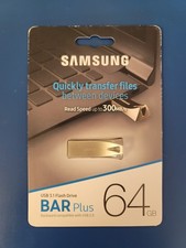 Samsung BAR Plus 64GB USB 3.1 Flash Drive 300MB/s Champagne Silver MUF-64BE3/AM picture