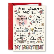Greeting Card Mother s Day 5x7 Inches 400gsm Thick Paper Red Envelope PTRUKD picture
