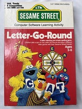 Sesame Street Letter-Go-Round IBM Tandy Computer Game Software W/ Box And Disc picture