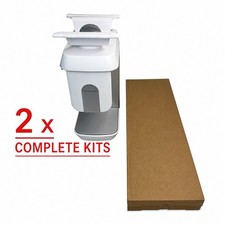 2x Humanscale CPU200 Under Desk CPU Holder Mount White w/ Track & Hardware BNIB picture