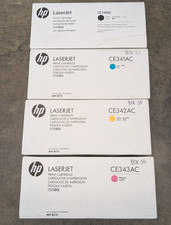 Genuine HP 651A CE340AC CE341AC CE342AC CE343AC Toner Set of 4 New Sealed picture
