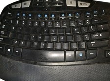 Logitech k350 wireless wave ergonomic keyboard W/dongle Cosmetic Issues Read Des picture