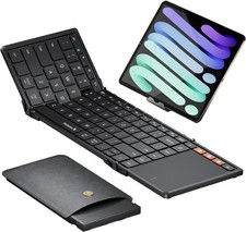 ProtoArc XK01 TP Foldable Keyboard with Touchpad, 0.65 in Keycaps, Black picture